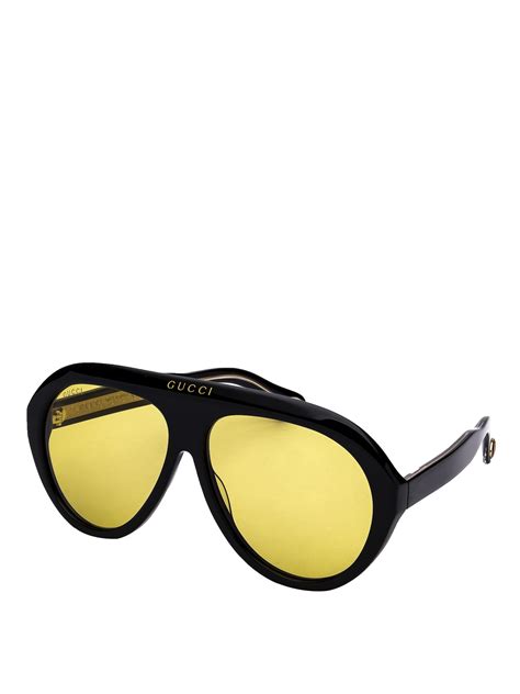 gucci sunglasses yellow lens|gucci polarized sunglasses women.